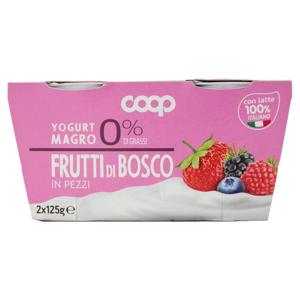 Yogurt Magro 0% di Grassi Frutti di Bosco in Pezzi 2 x 125 g