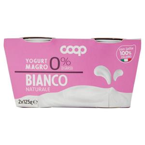 Yogurt Magro 0% di Grassi Bianco Naturale 2 x 125 g