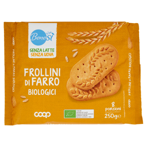 Senza Latte Senza Uova Frollini di Farro Biologici 8 x 31,25 g