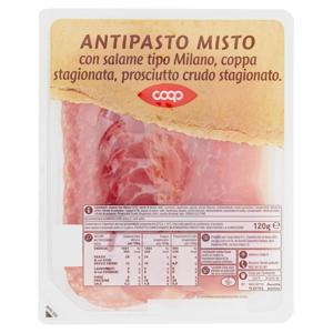 Antipasto Misto con salame tipo Milano, coppa stagionata, prosciutto crudo stagionato 120 g