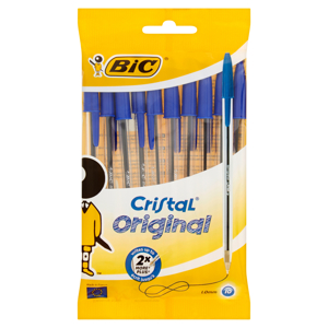 Bic Cristal original 1.0 mm 10 penne blu