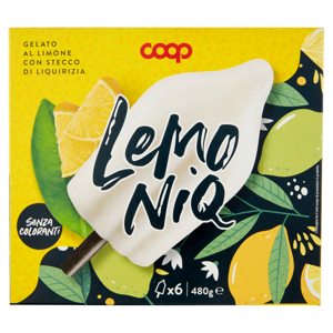 Lemo Niq Gelato al Limone con Stecco di Liquirizia 6 x 80 g