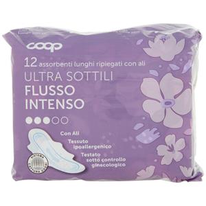 assorbenti lunghi ripiegati con ali Ultra Sottili flusso intenso 12 pz