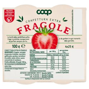 Confettura Extra Fragole 4 x 25 g