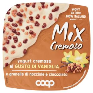 Mix Cremoso yogurt cremoso al Gusto di Vaniglia e granella di nocciole e cioccolato 150 g