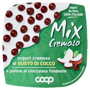 Mix Cremoso yogurt cremoso al Gusto di Cocco e palline al cioccolato fondente 150 g