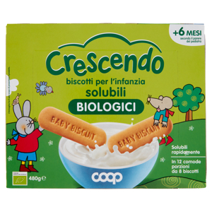 biscotti per l'infanzia solubili Biologici 480 g