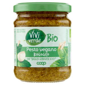 Pesto vegano Biologico con "Basilico Genovese D.O.P." 190 g
