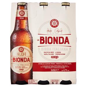 la Bionda Birra Italiana 3 x 33 cl