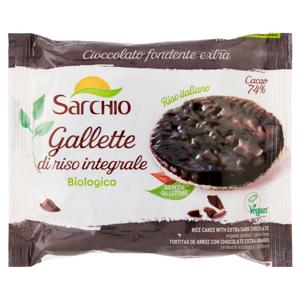 Sarchio Gallette di riso integrale Cioccolato fondente extra 34 g