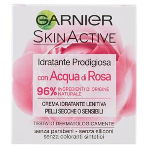 Garnier Idratante Prodigiosa con Acqua di Rosa - Crema idratante lenitiva per pelli secche - 50 ml
