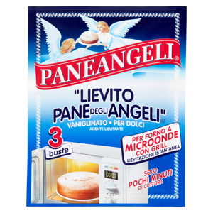 PANEANGELI "Lievito Pane degli Angeli" Vaniglinato per Forno a Microonde con Grill 3 x 12 g