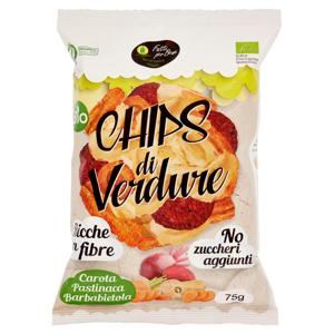 Terranostra Vegan Bio Chips di Verdure Carota, Pastinaca, Barbabietola 75 g