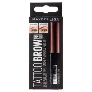 Maybelline New York Tinta per Sopracciglia Peel-off Tattoo Brow Dura fino a 3 Giorni, Dark Brown