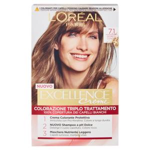 L'Oréal Paris Excellence Crema colorante triplo trattamento avanzato, 7.1 Biondo Cenere
