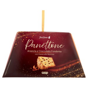 Panettone Arancia e Cioccolato Fondente con Glassa alle Nocciole 1000 g