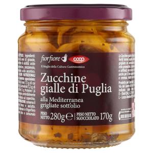 Zucchine gialle di Puglia alla Mediterranea grigliate sott'olio 280 g