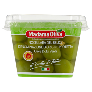 Madama Oliva Frutto d'Italia Nocellara del Belice DOP Olive Dolci Verdi 250 g