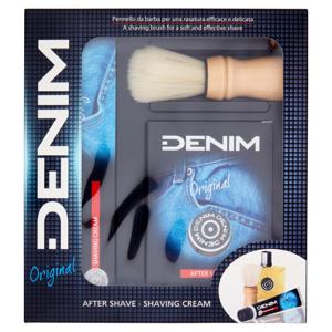 Denim Original After Shave 100 ml + Shaving Cream 100 ml + Pennello da barba