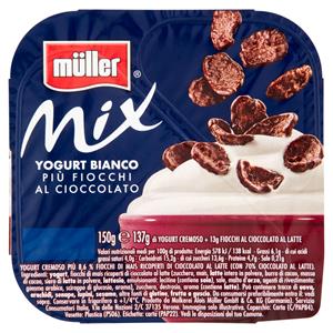 müller Mix Yogurt Bianco Più Fiocchi al Cioccolato 150 g