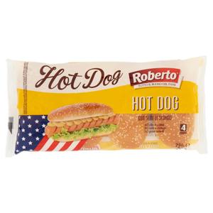 Roberto Hot Dog con Semi di Sesamo 4 Panini 250 g