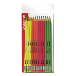 Set 12 matite in grafite HB Swano Fluo