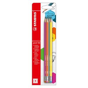 Set 4 matite in grafite Pencil 160 HB con gommino