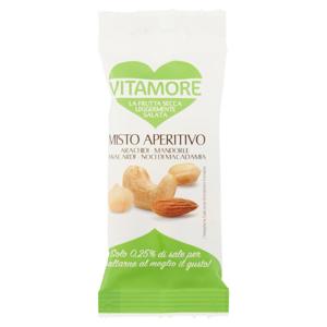 Vitamore Misto Aperitivo Arachidi - Mandorle - Anacardi - Noci di Macadamia 25 g