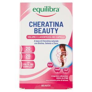 equilibra Cheratina Beauty Volume e Lucentezza dei Capelli 20 Compresse 16,48 g