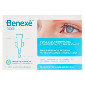 Benexè Occhi Gocce Oculari Monodose Azione Idratante e Rinfrescante 10 x 0,5 ml