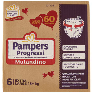 Pampers Progressi Mutandino Extra Large 60 pz