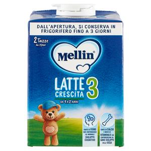 MELLIN 3 - Latte di Crescita Liquido, dal 12° mese compiuto al 24°, Fonte di Ferro, 500ml