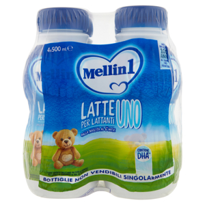 MELLIN 1 - Latte di Partenza Liquido per Lattanti dalla nascita al 6° mese compiuto 4x500ml