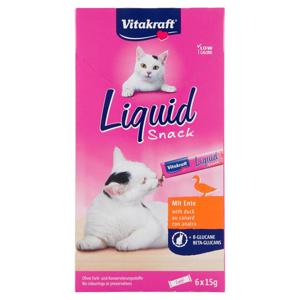 Vitakraft Liquid Snack con anatra + Beta-Glucans 6 x 15 g