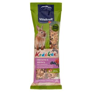 Vitakraft Kräcker Original + Frutti di bosco & bacche di sambuco conigli nani 2 pezzi 112 g