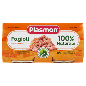 Plasmon Omogeneizzato Fagioli con carote 2 x 80 g