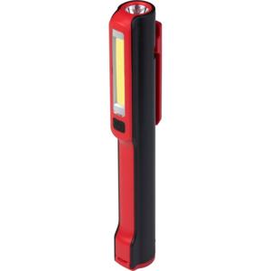 Lampada portatile da lavoro Ultra LED COB ricaricabile 3W 200lm rosso/nero PP3164
