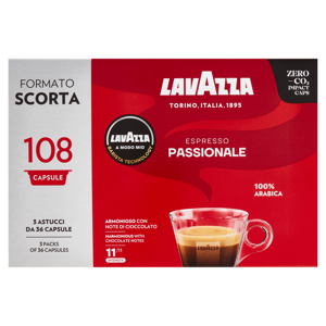 Lavazza A Modo Mio Espresso Passionale 108 Capsule 810 g