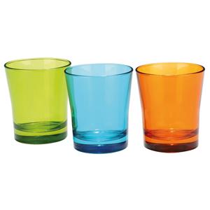 Bicchiere acqua colorato