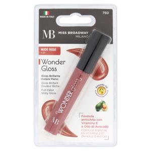 Miss Broadway Wonder Gloss Gloss Brillante Colore Pieno Nude Rose n.01 7 ml