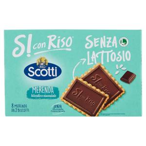 Riso Scotti Si con Riso Senza Lattosio Merenda biscotto e cioccolato 8 x 25 g