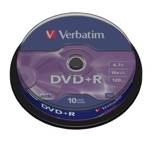 Confezione da 10 DVD+R 4.7 GB 16x 43498