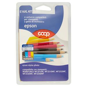 4 cartucce compatibili per stampanti a getto di inchiostro epson E16XL Kit 