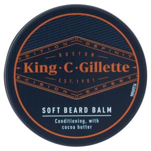 King C. Gillette Balsamo Delicato da Barba con Burro di Cacao, Olio di Argan, Burro di Karité 100 ml