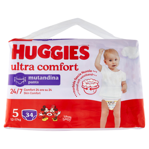 Huggies ultra comfort mutandina 5 12-17 Kg 34 pz