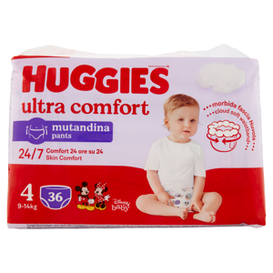 Huggies ultra comfort mutandina 4 9-14 Kg 36 pz