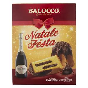 Balocco Natale in Festa Pandoro Maxiciok + Casa Sant'Orsola Vino Spumante Dolce 750 ml