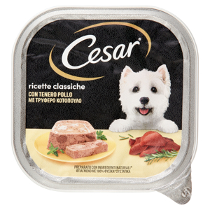 Cesar Ricette Classiche Cibo Umido Cane con Tenero Pollo 300 g