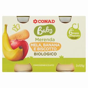 MERENDA BANA/BISC.CONAD BIO G125X2