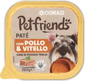 PETFR PATÈ MANZO/POLLO CONAD GR.150